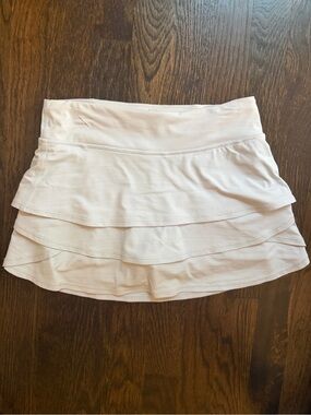 Athleta Girl Light Blue Tiered Active Skirt with Built in Shorts